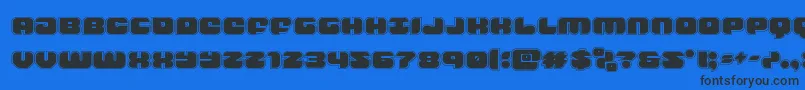 groovysmoothieacad Font – Black Fonts on Blue Background