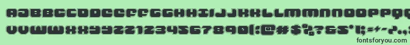 groovysmoothieacad-fontti – mustat fontit vihreällä taustalla