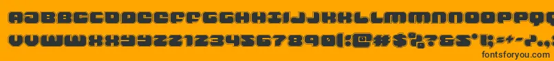 Czcionka groovysmoothieacad – czarne czcionki na pomarańczowym tle