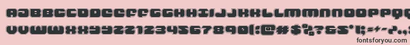 フォントgroovysmoothieacad – ピンクの背景に黒い文字