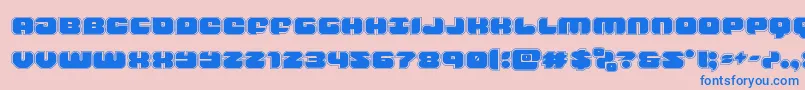 フォントgroovysmoothieacad – ピンクの背景に青い文字