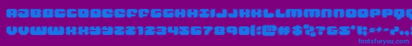 Шрифт groovysmoothieacad – синие шрифты на фиолетовом фоне