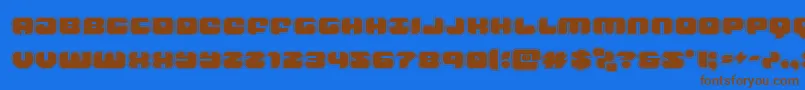 Шрифт groovysmoothieacad – коричневые шрифты на синем фоне