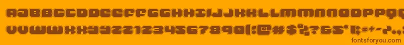 groovysmoothieacad-fontti – ruskeat fontit oranssilla taustalla