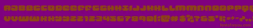 フォントgroovysmoothieacad – 紫色の背景に茶色のフォント