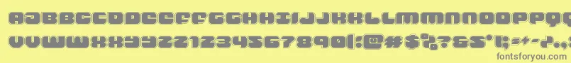 groovysmoothieacad-Schriftart – Graue Schriften auf gelbem Hintergrund