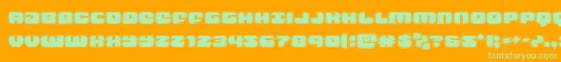 Шрифт groovysmoothieacad – зелёные шрифты на оранжевом фоне