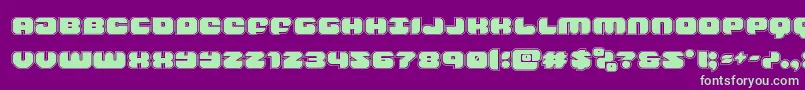 groovysmoothieacad-fontti – vihreät fontit violetilla taustalla