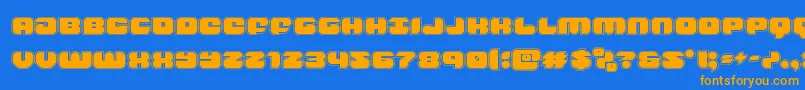 groovysmoothieacad Font – Orange Fonts on Blue Background