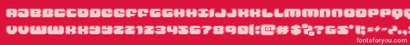 フォントgroovysmoothieacad – 赤い背景にピンクのフォント