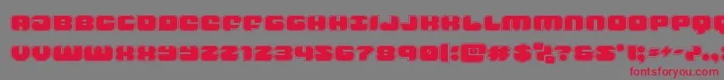 groovysmoothieacad-Schriftart – Rote Schriften auf grauem Hintergrund