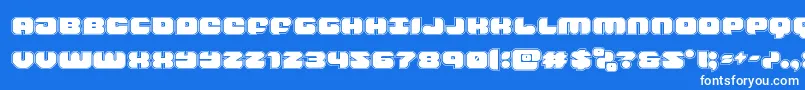 フォントgroovysmoothieacad – 青い背景に白い文字