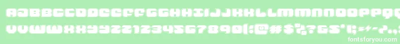 groovysmoothieacad-fontti – valkoiset fontit vihreällä taustalla