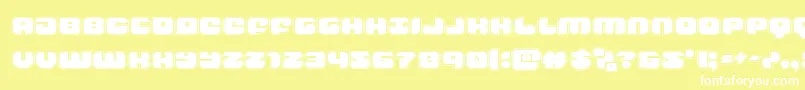 フォントgroovysmoothieacad – 黄色い背景に白い文字