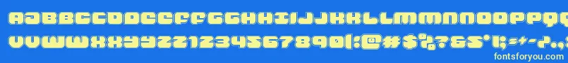groovysmoothieacad-fontti – keltaiset fontit sinisellä taustalla