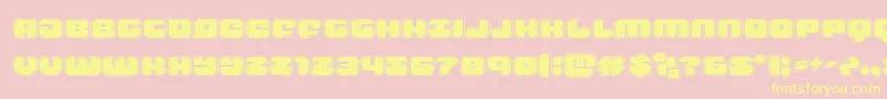 groovysmoothieacad-fontti – keltaiset fontit vaaleanpunaisella taustalla