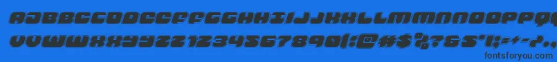groovysmoothieacadital Font – Black Fonts on Blue Background