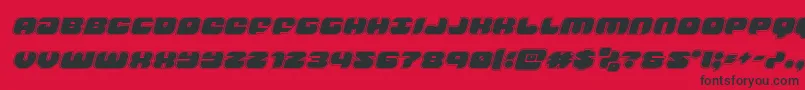 groovysmoothieacadital Font – Black Fonts on Red Background
