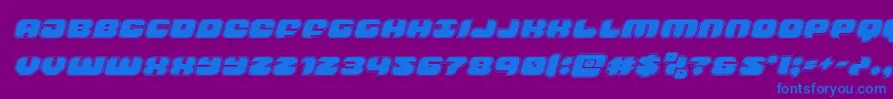 groovysmoothieacadital Font – Blue Fonts on Purple Background