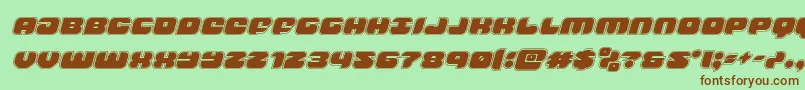 groovysmoothieacadital Font – Brown Fonts on Green Background