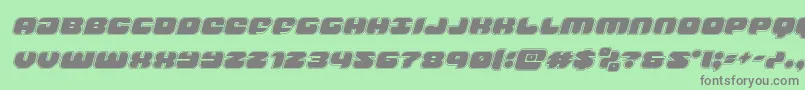 groovysmoothieacadital Font – Gray Fonts on Green Background