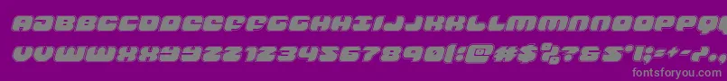 groovysmoothieacadital Font – Gray Fonts on Purple Background