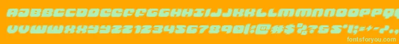 Шрифт groovysmoothieacadital – зелёные шрифты на оранжевом фоне