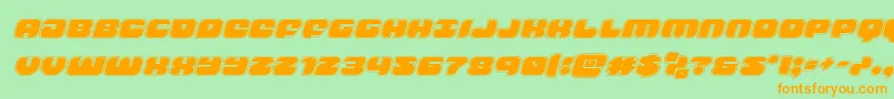 groovysmoothieacadital Font – Orange Fonts on Green Background