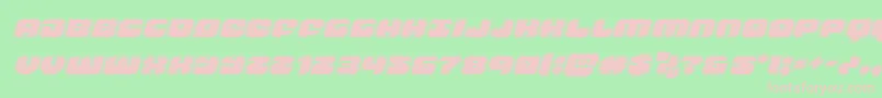 groovysmoothieacadital Font – Pink Fonts on Green Background