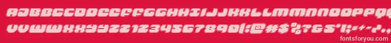 groovysmoothieacadital Font – Pink Fonts on Red Background