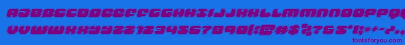 groovysmoothieacadital Font – Purple Fonts on Blue Background