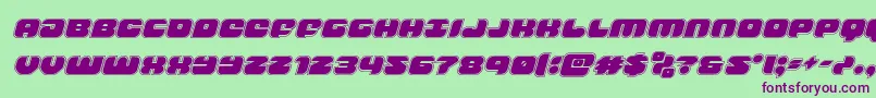 groovysmoothieacadital Font – Purple Fonts on Green Background