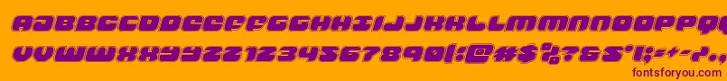 groovysmoothieacadital Font – Purple Fonts on Orange Background