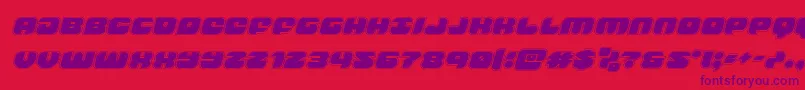 groovysmoothieacadital Font – Purple Fonts on Red Background