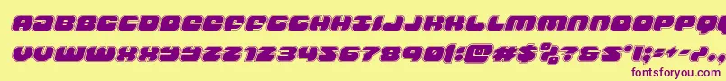 groovysmoothieacadital Font – Purple Fonts on Yellow Background