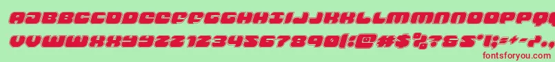 groovysmoothieacadital Font – Red Fonts on Green Background