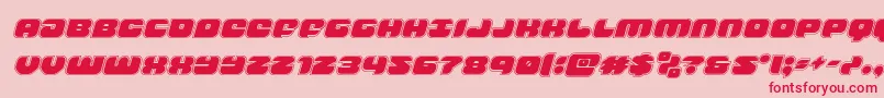groovysmoothieacadital Font – Red Fonts on Pink Background