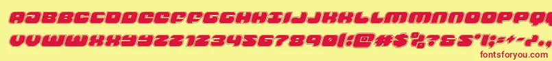 groovysmoothieacadital Font – Red Fonts on Yellow Background