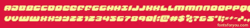 groovysmoothieacadital Font – Yellow Fonts on Red Background