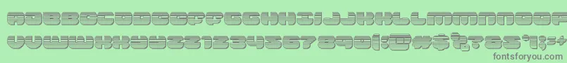 groovysmoothiechrome Font – Gray Fonts on Green Background