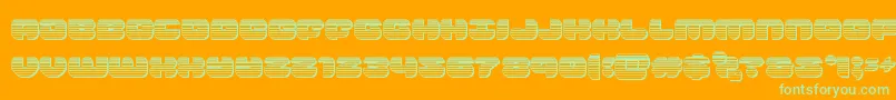 groovysmoothiechrome-Schriftart – Grüne Schriften auf orangefarbenem Hintergrund