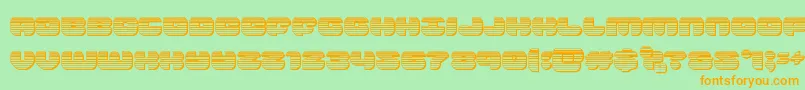 groovysmoothiechrome-Schriftart – Orangefarbene Schriften auf grünem Hintergrund