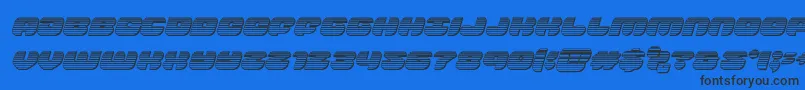 groovysmoothiechromeital Font – Black Fonts on Blue Background