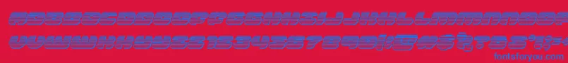 groovysmoothiechromeital Font – Blue Fonts on Red Background