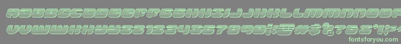 groovysmoothiechromeital Font – Green Fonts on Gray Background