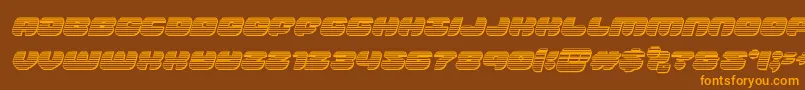 groovysmoothiechromeital Font – Orange Fonts on Brown Background
