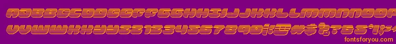 groovysmoothiechromeital Font – Orange Fonts on Purple Background