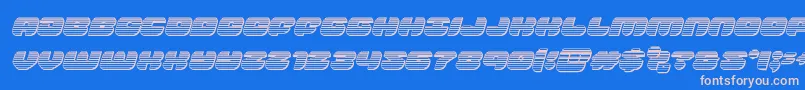 groovysmoothiechromeital Font – Pink Fonts on Blue Background