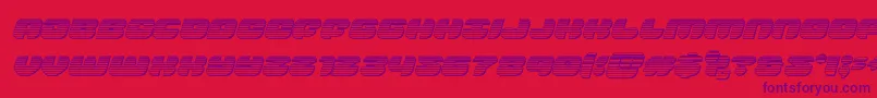 groovysmoothiechromeital Font – Purple Fonts on Red Background