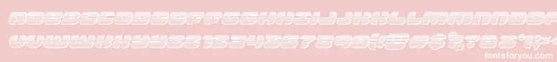 Fonte groovysmoothiechromeital – fontes brancas em um fundo rosa